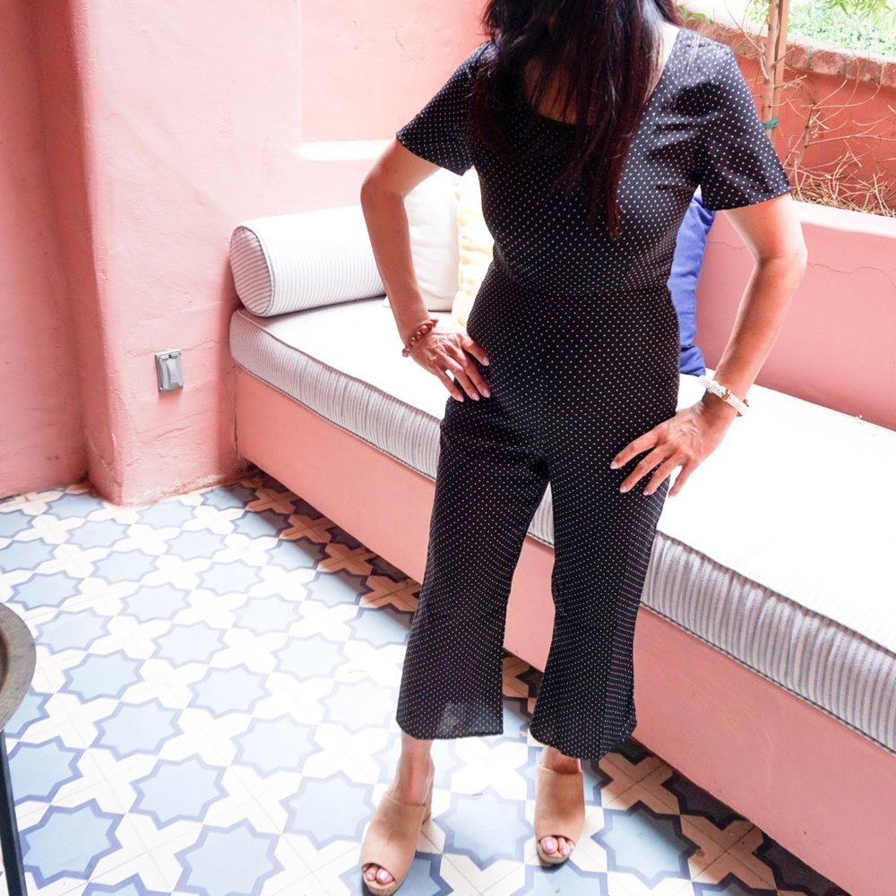 Black and White Polka Dot Jumpsuit NWT